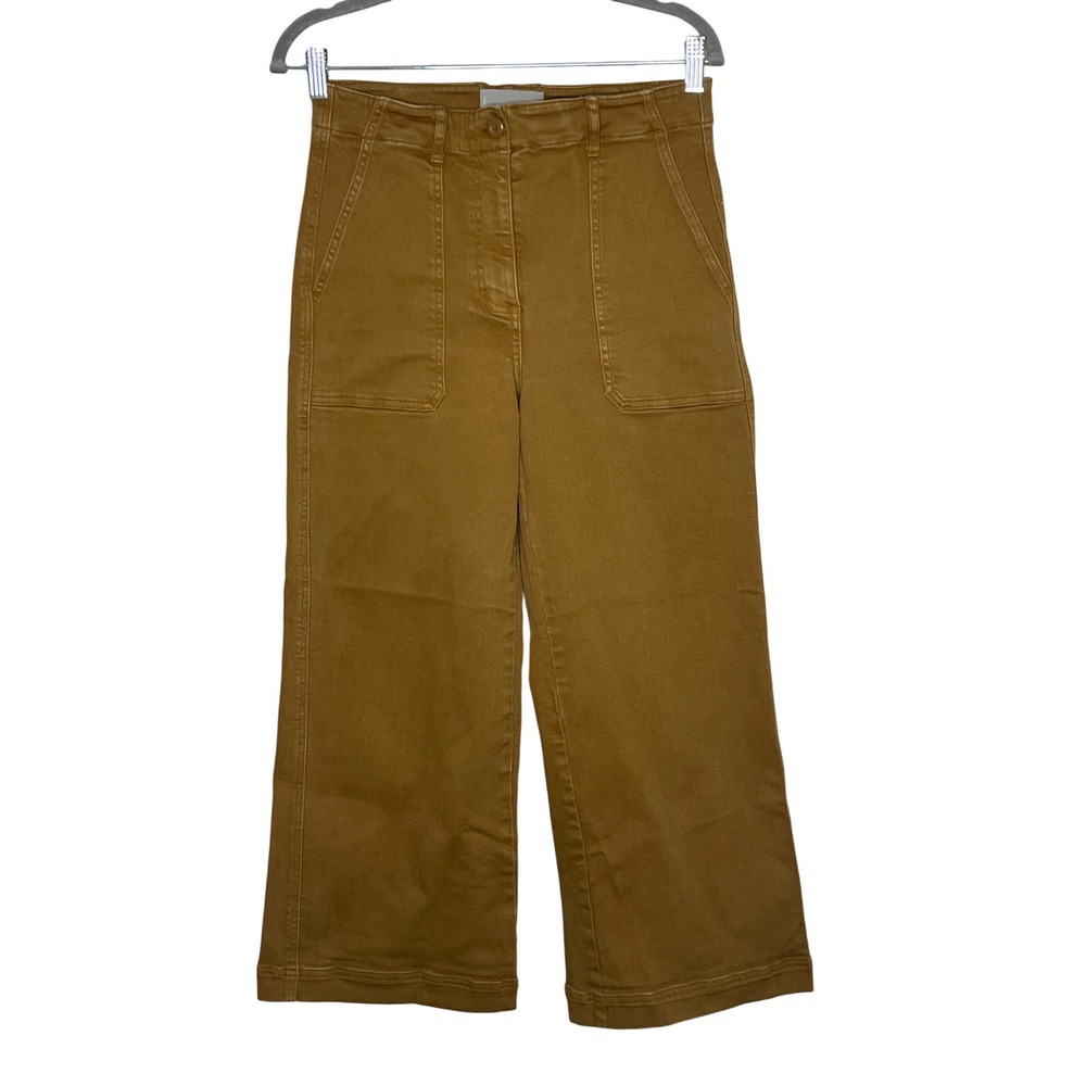 Everlane Womens Straight Leg Crop Utility Pants Ochre Brown Size 4 High Rise
